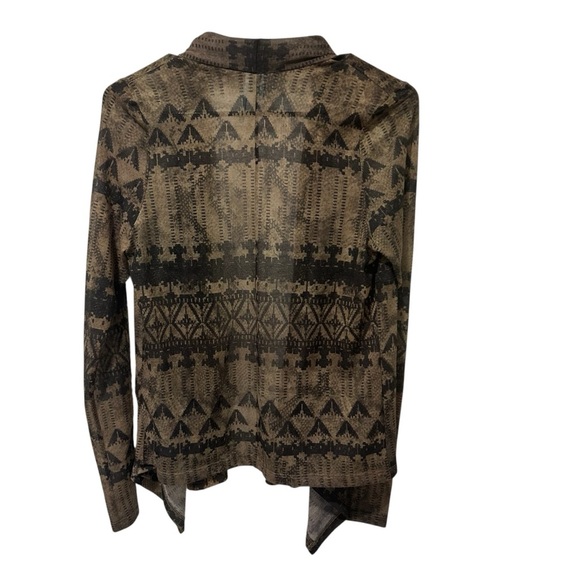 Guess by Marciano Geometric Tan Cardigan Size Medium - Picture 2 of 3